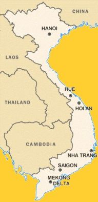 Whle einen Ort auf der Vietnamkarte...